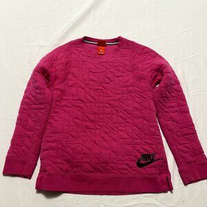 Nike Quilted Pink Fleece Sweatshirt